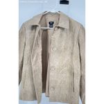 Mossimo Tan Women's Genuine Leather Animal Print Jacket Long‎ Sleeve Size Medium Photo 5