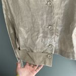 Women's Lilith Beige Linen Crop‎ Jacket M Lightweight Button Casual Spring Tan Size M Photo 3