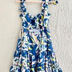 NWT No Pise La Grama Tiered Papelon Mini Dress Orquidea Azul Print Womens Size 0 Photo 6