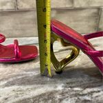 Hot pink pumps with gold shaped heart for heel fashion shoes size 40/9 Photo 4