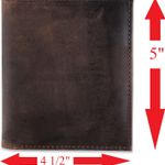 CLASSIC Mens Chain Wallet | RFID Blocking | Buffalo vintage Leather | Bi-Fold Big Hipster |186,buff-chain Photo 3