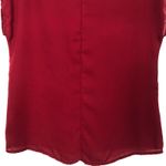Painted Threads  Studio Scoop Neck Red Chiffon Top Size Small Photo 5