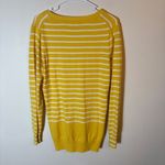 Banana Republic Banana‎ Republic Yellow White Striped Cotton Cashmere Cardigan Sweater XL Photo 5