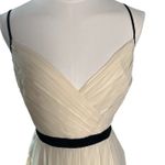 Arden B Coquette Lace Silk Midi Dress Ivory Black Spaghetti Strap Women 8 Photo 3