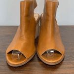 Sole Society Women's Peep Toe Bootie Heeled Sandals Ankle Strap Brown Size 8.5M Photo 2
