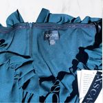 XScape Women's Isla Long CREPE OFF THE SHOULDER Green RUFFLE Dress Plus Sz 20 Photo 6