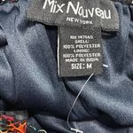 Mix Nouveau Paisley Peasant Midi Skirt Bow Waist Elastic Boho Black Medium Black Photo 8