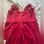Lulus NEW  My Dream Come True Pink Velvet Strapless Elegant Maxi Dress Photo 1
