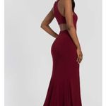 Faviana New! 7976 Halter Neck Jersey Trumpet Dress Photo 3