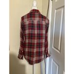 Velvet by Graham Spencer Plaid Flannel Shirt XS Red Blue Button Down Casual Photo 4