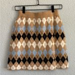 Maje NWT  Argyle Jilina Wool Blend Mini Skirt in Camel Size 38/Small Photo 5