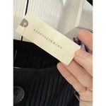 Maeve ANTHROPOLOGIE Navy Ribbed Knit Puff Gingham Short Sleeve Mini Dress Size S Photo 4