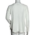 Anthropologie  Eri + Ali Shirt Womens XS White Waffle Knit Top Neutral Minimalist Photo 2