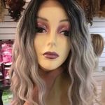 Long grey ombré wig Swisslace Lacefront 2020 Wig Silver Photo 6