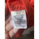 Faherty  Laguna Linen Relaxed Shirt Poppy Red Coastal Beach Womens XS Oversized Photo 8