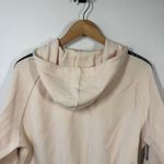 Adidas Hoodie Women S Cream Floral 3 Stripe Pullover Athleisure Sporty Active Photo 4