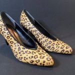 J Renee Pony Hair Leopard Print Heels Size 9 Photo 2