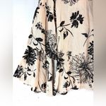 Vintage Havana  M Boho Lace Up Bell Sleeve Velvet Ribbon Black Floral Blouse Photo 5