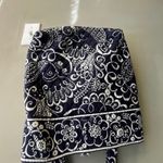 Vera Bradley Tote Bag Navy Blue Quilted Floral Birds Shoulder Bag Purse Photo 3