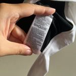 GapFit Crop‎ Tank with Crossback Straps Cutout Back Black White Womens Size XL Photo 3