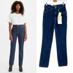 Levi's Wellthread 70's High Rise Straight Fit Jeans Dark Wash Blue Size 24 Photo 1