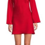 Gianni Bini Giani Bini Red Long Bell Sleeve Mini Dress Size Large EUC Photo 0