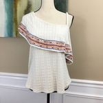 Lucky Brand New Embroidered Off the Shoulder Top Photo 4