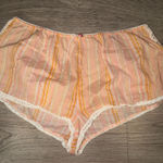 Victoria's Secret Victoria’s Secret 2000’s Y2K Orange Sherbet Lace Low waist Lounge Shorts L Photo 0