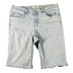 Levis Womens 32 Classic Bermuda Shorts Light Blue Denim Blue Jeans Stretch Photo 0