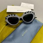 Gucci Cat Eye Sunglasses Hollywood Forever Black Studded Crystals Authentic NEW Photo 0