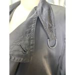 Vince Black Satin Short Trench Belted Jacket Drapey Lightweight L Elegance Photo 5