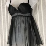 Victoria's Secret Victoria’s Secret size 34B black short chamise teddy open back lingerie sheer Photo 8