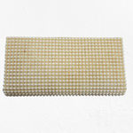 Vintage 60s JR USA Pearl Beaded Evening Clutch Gold Frame Bridal Cocktail Bag White Photo 12