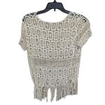 Vintage 90s Sweater Womens Cottagecore Grannie Square Crochet Style Fringe Size undefined Photo 6