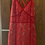 Tobi Red Lace Dress Photo 0