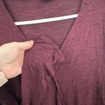 Apt. 9  Faux Wrap Front Long Sleeve Top Women's Size XL Deep Maroon Red w/ Spandex Photo 3