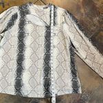 Como Blu Snakeskin Asymmetrical Cutout Mock Turtleneck 1X Black Size XL Photo 5