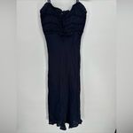 ASTR  the‎ Label Women's Size XS Zola Smocked Bodice Midi Sheath Dress Navy NEW Photo 2