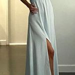 LPA / Revolve Shirred Cross Front Gown in Powder Blue Photo 0