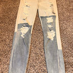 American Eagle Super Stretch Hi Rise Distressed Color Block Skinny Jeans Women's Photo 0