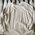 Aerie Oversized Distressed Long-sleeve Sweatshirt Size XS Cream Photo 4