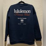 Lululemon  NWT Heavyweight Fleece Pullover Tennis Club Sweater Top Blue Size M Photo 6