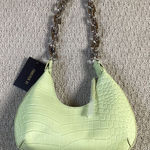 Forever 21 Forever 21 Shoulder Bag Handbag Purse Chain Crocodile Print Green Trendy Photo 0