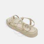 Cuccoo Criss Cross Buckle Decor Thong Sandals in Apricot, Size 8 Photo 1