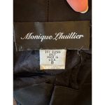 Monique Lhuillier Pants Women 8 Black Silk Blend Abstract Flowy Wide Leg Luxury Photo 5