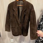 Vintage 70’s chocolate suede oversized blazer Comint Argentina lined pockets Brown Size L Photo 4