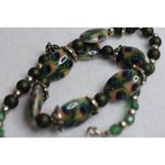 Source Unknown Pretty As A Peacock Fun Chunky Beaded Peacock Flashy Statement Necklace Photo 2