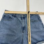 ZARA Shorts Womens 14 Blue Denim High Rise Medium Wash Zip Fly 5-Pocket Mom Fit Photo 3