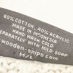 Wooden Ships  Womens Size Medium/Large White Striped Boxy Sweater Coastal Grandma Photo 3