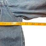 Denim & Co Womens Denim Jean Jacket Blue 100% Cotton USA Flag Embroidery Medium Photo 7